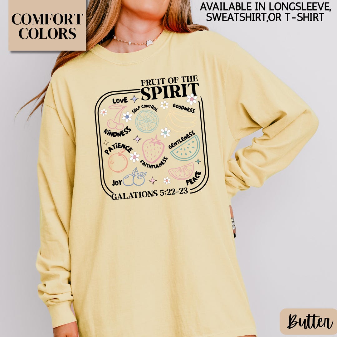 Comfort Colors Fruit of the Spirit Shirt, Christian Shirt for Women ...