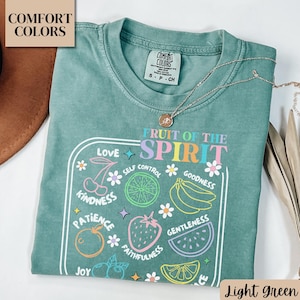 Comfort Colors Fruit of the Spirit Shirt, Christian Religious Tee