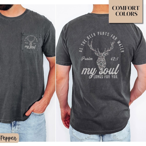 Men's Christian Deer Shirt, Men's Christianity T-Shirt, Comfort Colors Christian Hunter Shirt, Deer Hunter TShirt, Religious Dad Gift