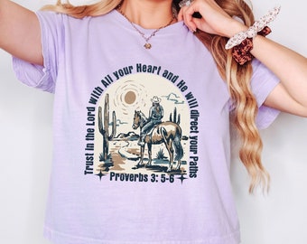 Comfort Colors Western Crop Top: Boho Christian Cowgirl Shirt