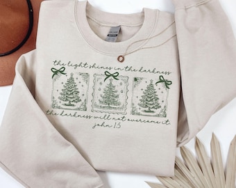 Christian Christmas Sweatshirt, Greatest Gift of All Bible Verse Sweater, Christianity Gift,  Jesus is The Reason for the Season