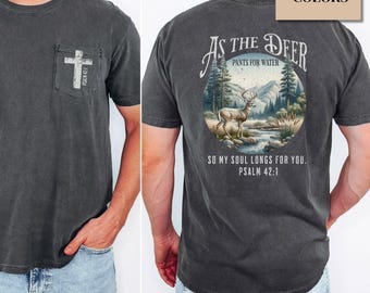 Men's Christianity T-Shirt, Comfort Colors Bible Verse Shirt, Baptism Gift for Men, Religious Father's Day Gift, Christian Hunter TShirt