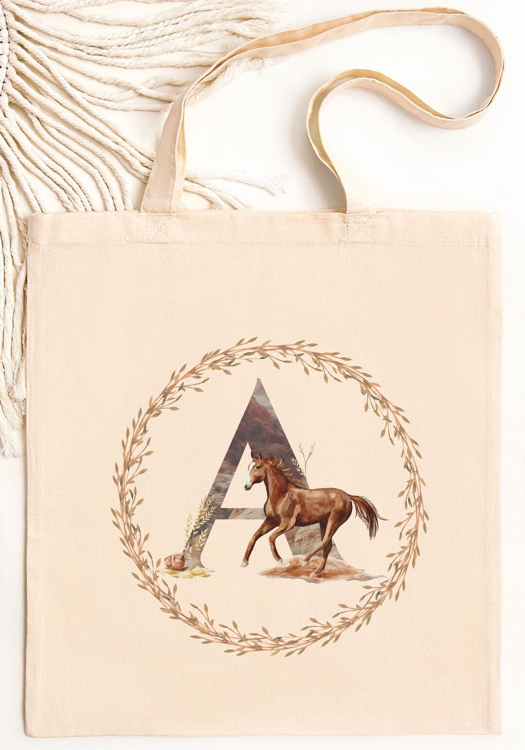 Western Monogram Tote Bag, Personalized Bridesmaid Gift, Mother's Day ...