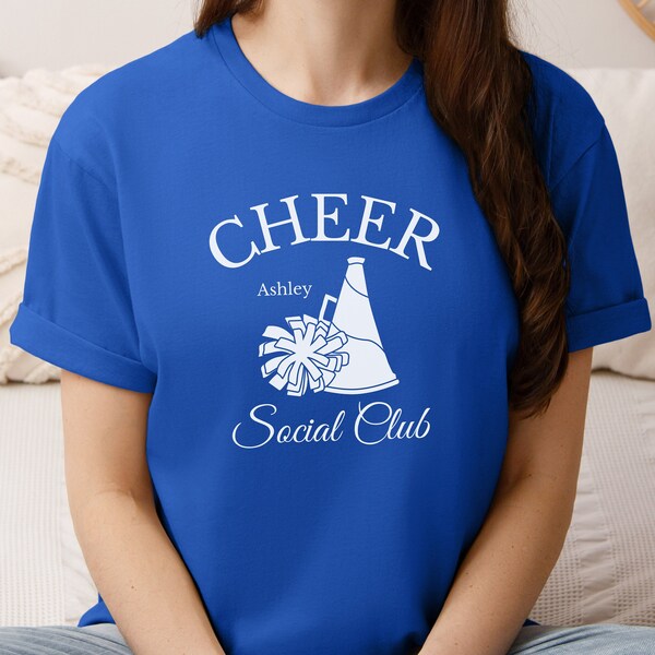 Custom Cheer tshirt,Personalized Cheer,Cheer Social Club,Cheerleader gift, Cheer squad shirt,Cheer customized,High School CheerCollege Cheer