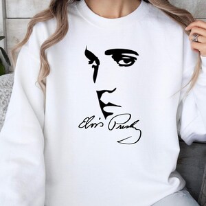 トップス 80s Elvis Presley vintage sweat shirt VINTAGE 80' ELVIS PRESLEY WHITE SWEATSHIRT SZ XLARGE | eBay