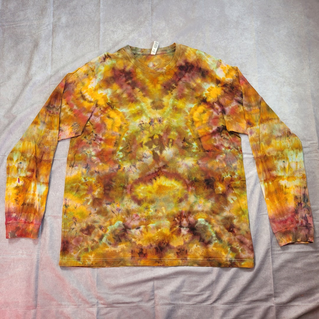 Earth Tone Ice Dye Long Sleeve Shirt Earth Tone Tie Dye Long Sleeve ...
