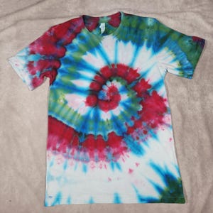 Mały T-shirt - Spiral Tie Dye - Spiral Ice Dye - Koszulka Ice Dye, Koszulka Tie Dye