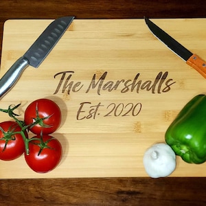 Personalized gifts bamboo cutting boards