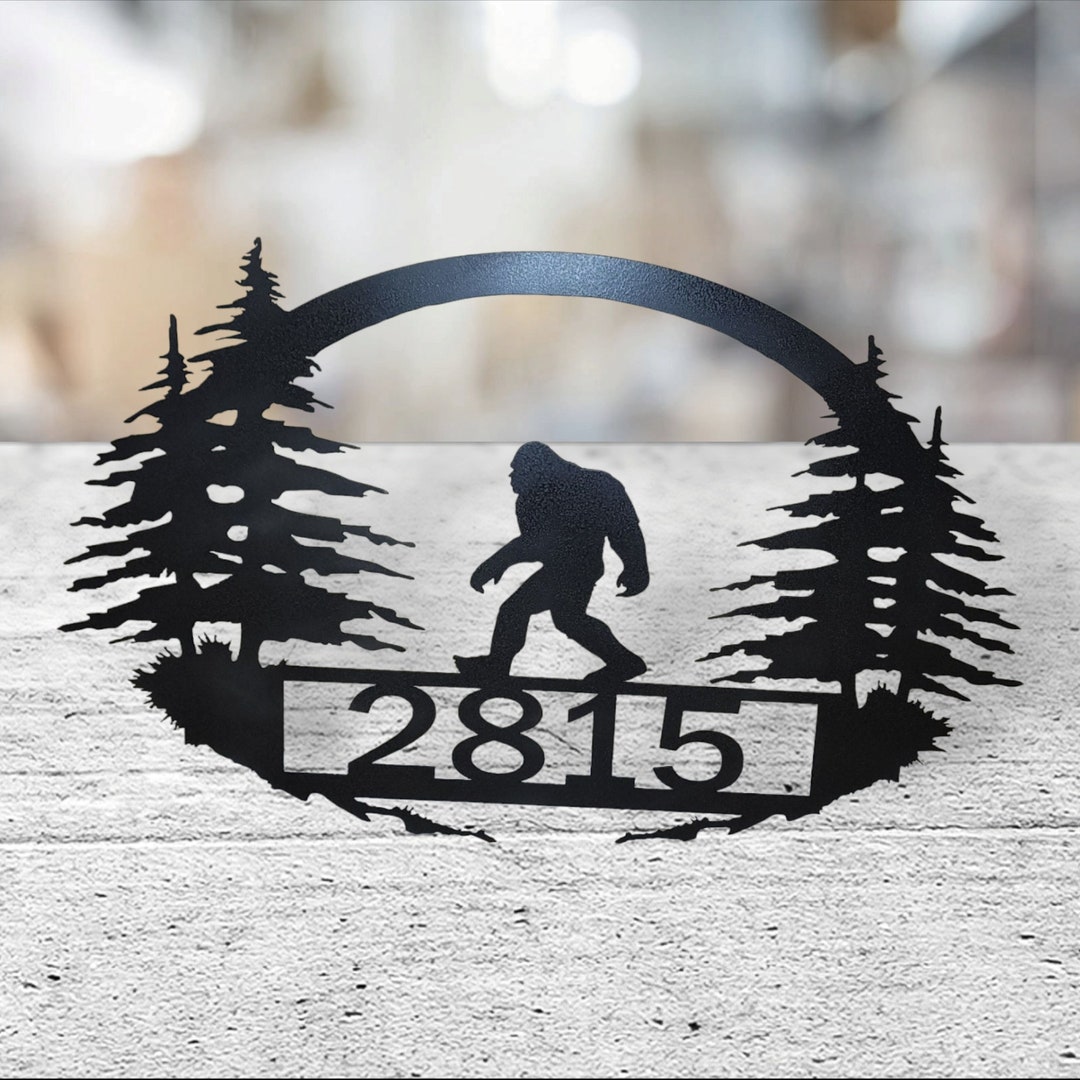 Bigfoot Address Sign Etsy