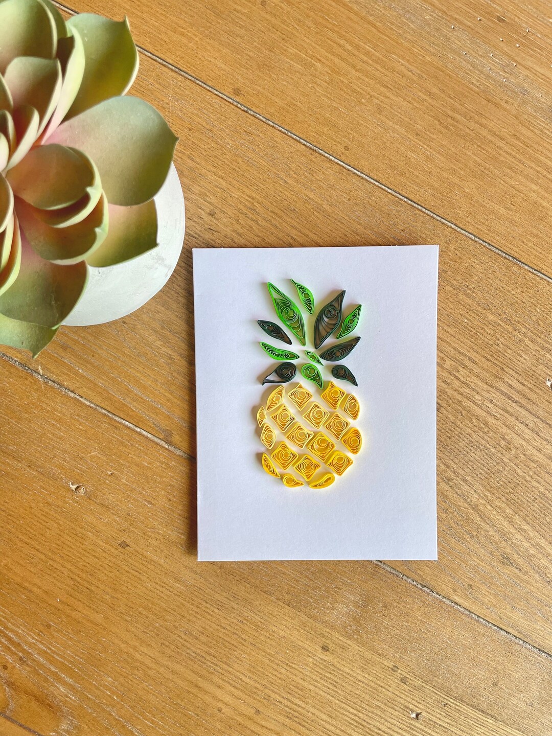 Pineapple Quilling Card Handmade Card Greeting Card Etsy