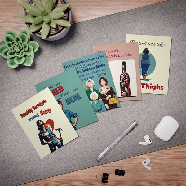 Lot de 5 cartes humoristiques Galentine's Day : montrez l'amour et le rire de vos amis avec des cartes de voeux sarcastiques