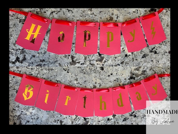 Harry Potter Inspired Birthday Banner, Custom Birthday Banner, Reusable Birthday  Banner 