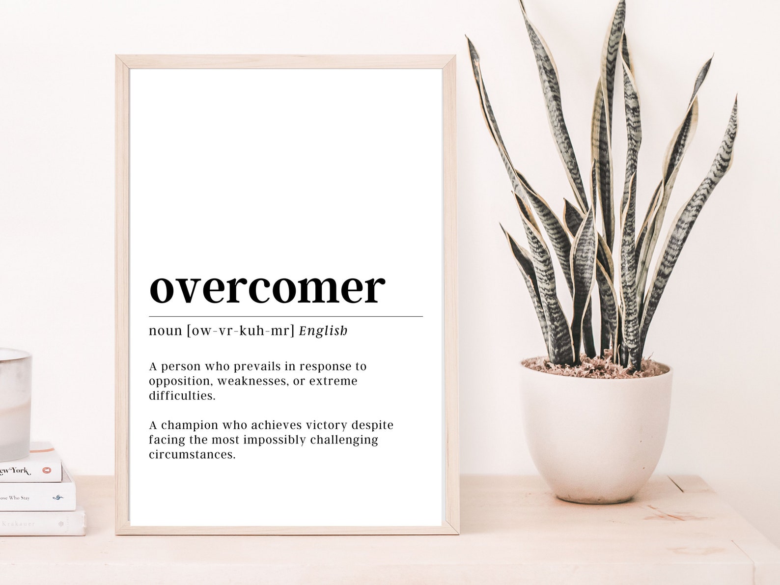 Definition Print Motivational Wall Art Etsy