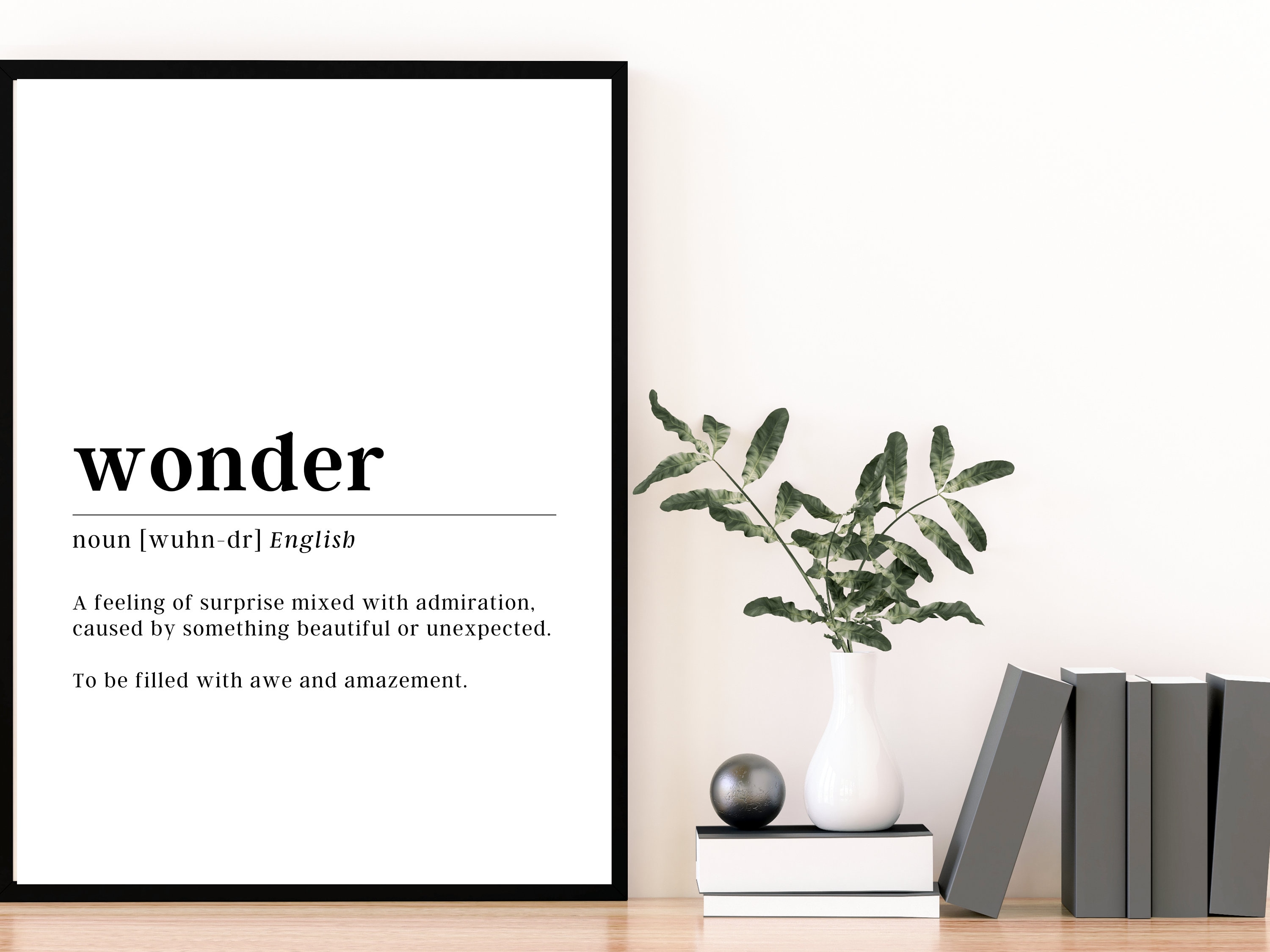 Wonder Definiton Wonder Definition Print | Motivational Wall Art - Etsy