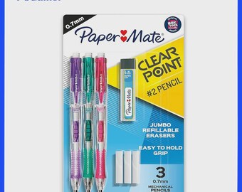 Paper Mate Mechanical Pencil w/Jumbo Refillable Erasers