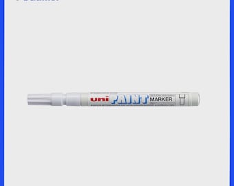 Uni Paint Marker Fine Bullet Tip 1.2Mm Line White x 1 Marker