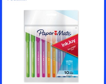 Paper Mate InkJoy Ballpoint Pen 100ST Capped Fashion Assorted Pk10