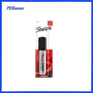 May include: A silver Sharpie Magnum permanent marker with a black cap and a chisel tip. The packaging is red and black with the text "Sharpie Magnum" and "XL Chisel Tip" printed on it.