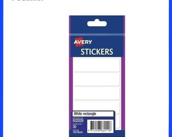 Avery White Multi-Purpose Stickers Rectangle 19x76mm 30 Pack 932029