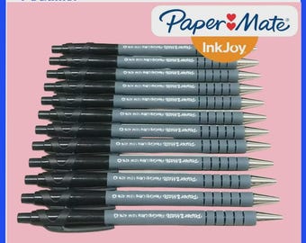 Papermate Flexgrip Ultra Pen Retractable Fine 0.8mm pens BLACK x 12