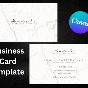 Business card template | Printable business card template | Editable card | Canva template |