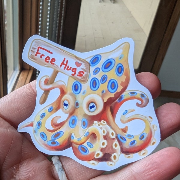 Blue Ringed Octopus Magnet