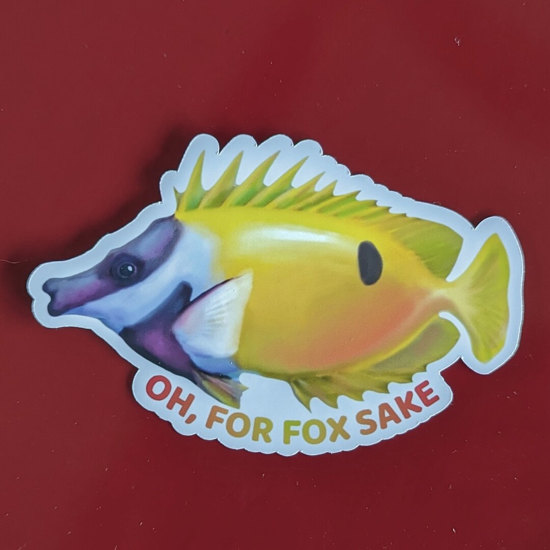 Funny Foxface Rabbitfish Vinyl Sticker - Etsy