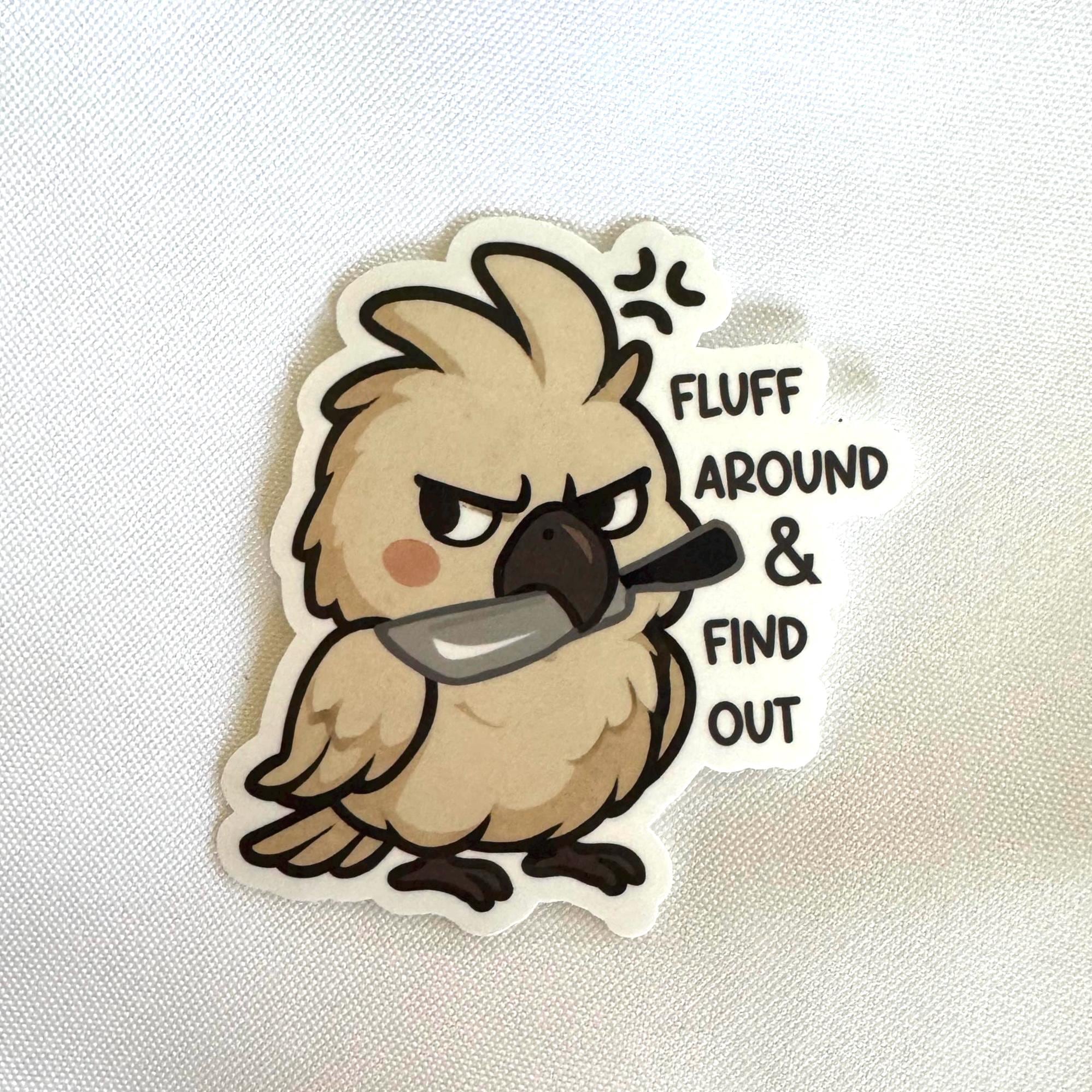 Evil Umbrella Cockatoo Vinyl Sticker - Etsy