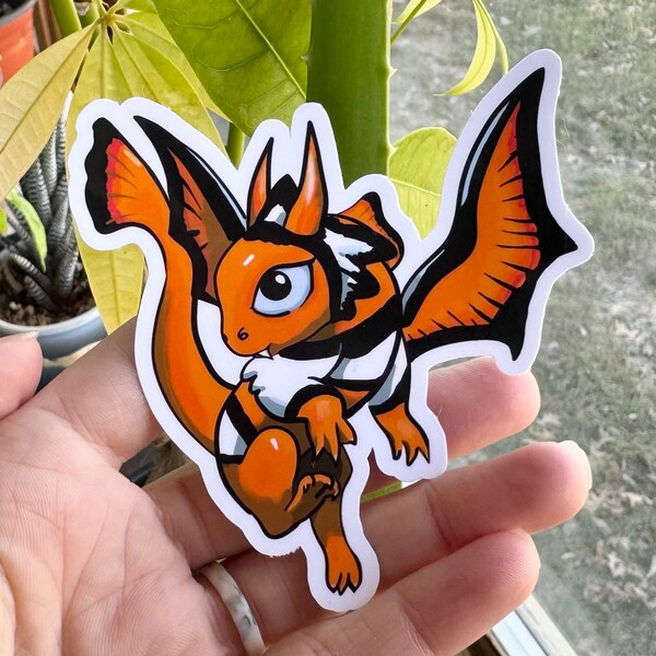 Cute Clownfish Dragon vinyl sticker