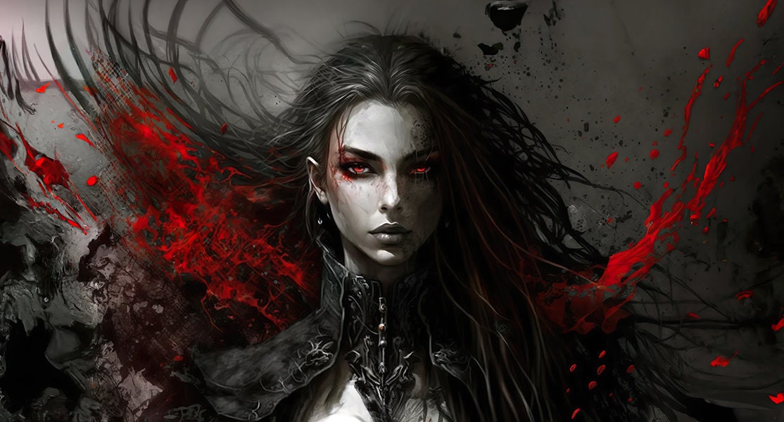 Dark Fantasy Women Digital Download, Vampire, V005D - Etsy