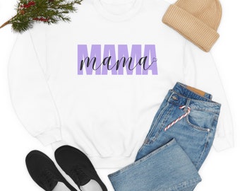 Mama - Heavy Blend Crewneck Sweatshirt for Mother's Day Present New Mum Gift Mom Mummy Mommy Unisex fit Jumper Sweater for Women Loose fit