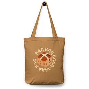 Hot Cross Buns Cotton Tote Bag Easter Carry All Good Friday Music Gift Present Baking Cooking Carrier Book Bag