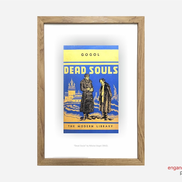 Dead Souls, Nikolai Gogol, Vintage Book, Cover - Digital Download, High-resolution JPG file, instant download