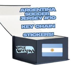 Argentina Set (Soccer Jersey + Keychain + Stickers) Size L