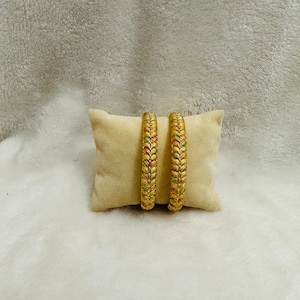 gold plated bangles,Indian Bangles,Size(2.8)