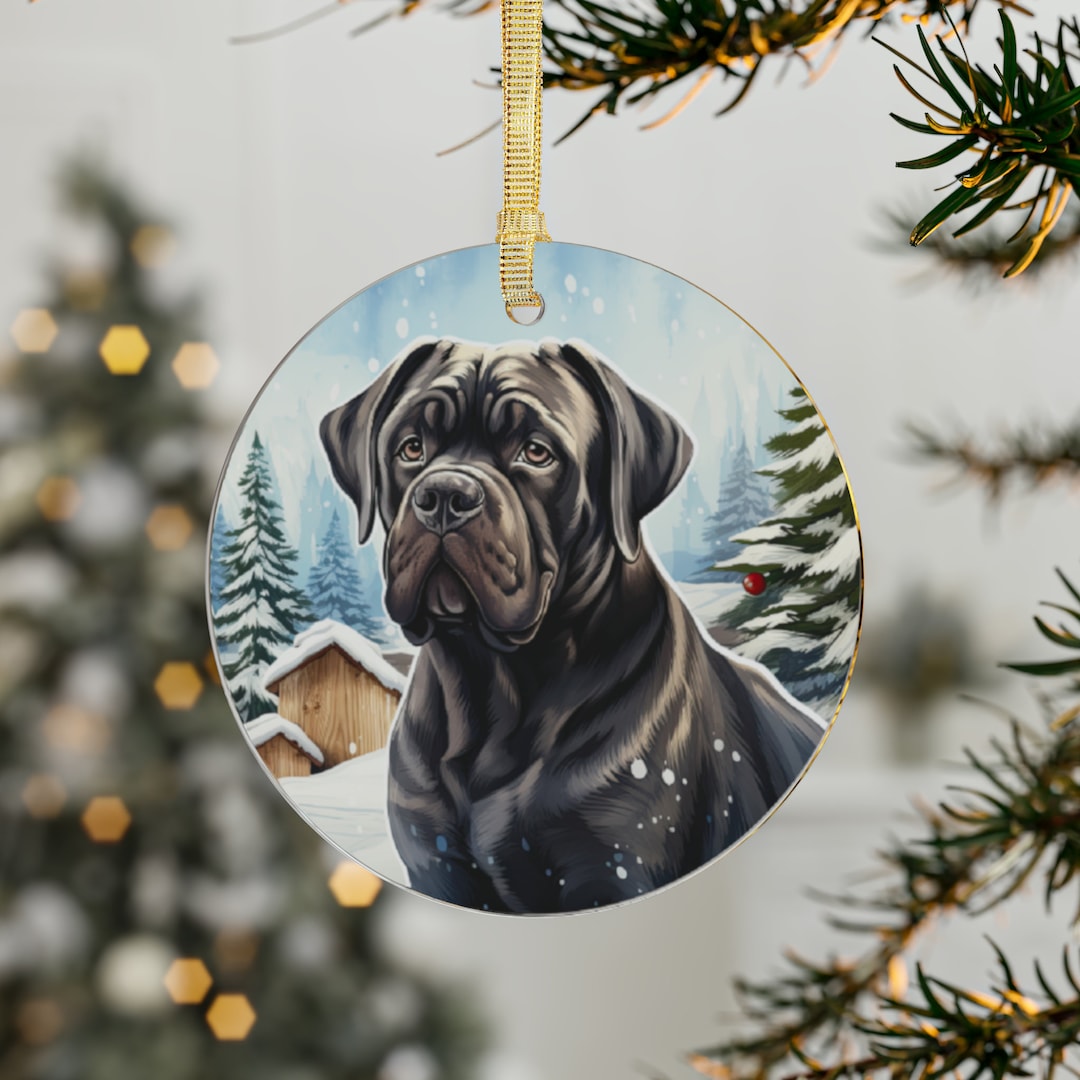 Dog Christmas Ornament Cane Corso Ornament Acrylic Etsy