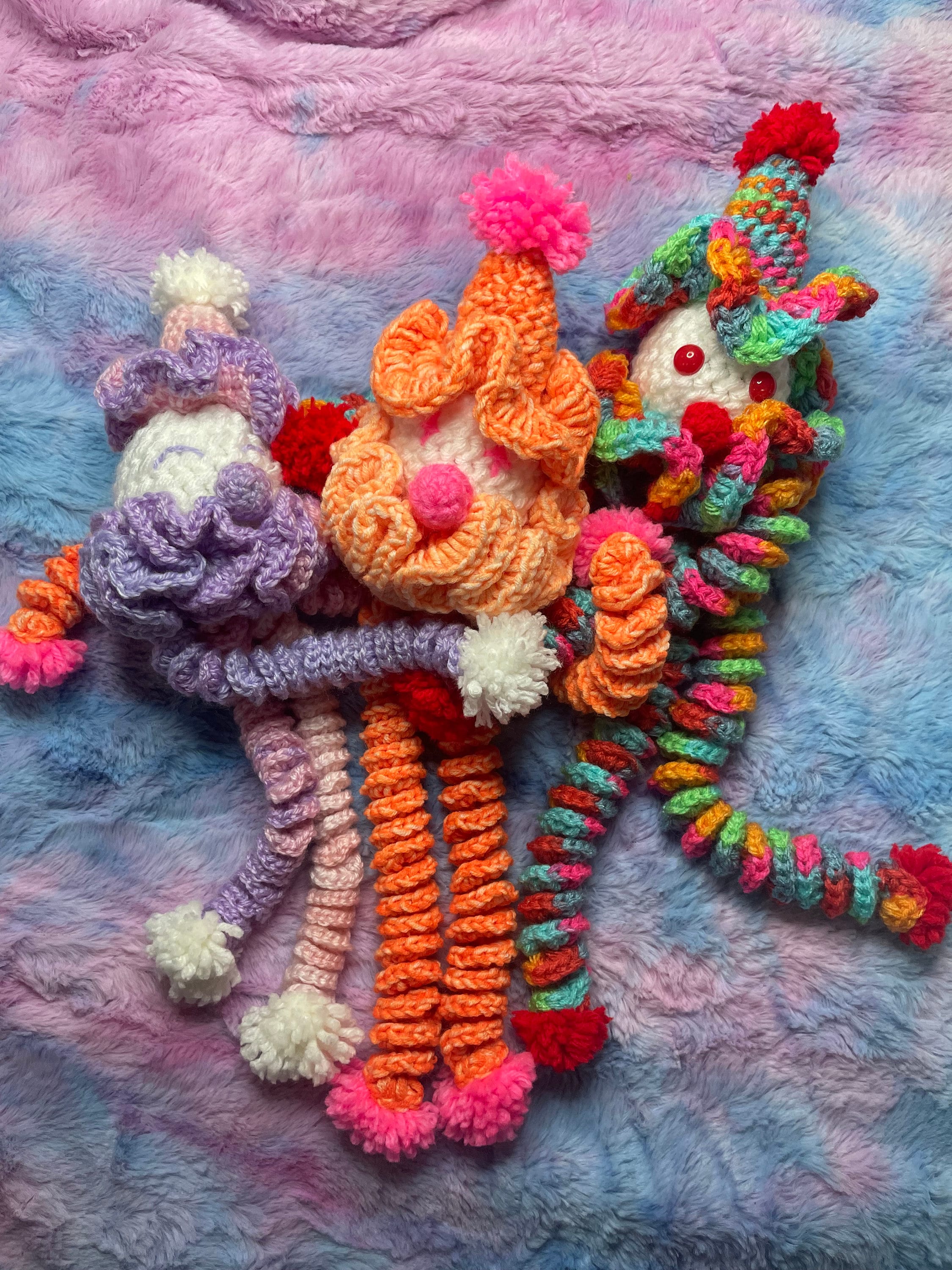 37 Clown Crochet Patterns to Add Color, Character, and Circus Charm 8 Crochet Clown dolls