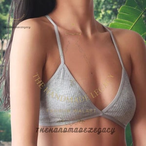 Y2k Women Thin French Style Bralette Bra Women Sports Bra Comfort Cotton Bra Deep V Triangle Cup Cross Tank Top Bra Women Clothing Wear Tank