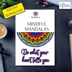 20 Mandala Coloring Pages, Adult Coloring Book, Instant Download Coloring Sheet, Printable Coloring Pages, Instant Download PDF, Mandala Art