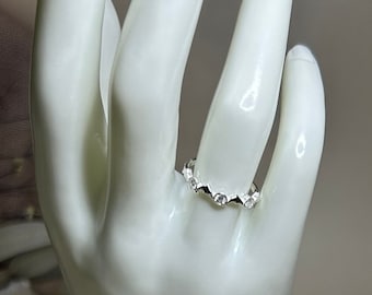 Handmade Dolphin Sterling Silver Ring: Artisan Zirconia Jewelry