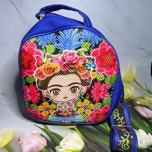 Bolsos de yute Frida Kahlo, hechos a mano, bolsos artesanales, bolsos de yute, correa ajustable, un regalo para ella, bolsos crossbody