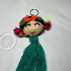 Handmade Frida Keychain: Rococo Embroidered Tassel Purse Accessory