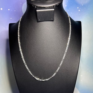 Figaro Silver Chain Necklace, 925 Sterling Silver, Jewelry From Mexico, Handmade, Jewelry For Men