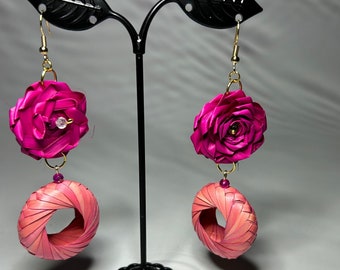 Handmade Palm Leaf Earrings: Mexican Artisan Jewelry