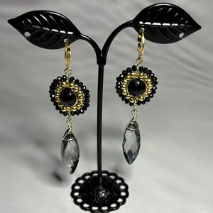 Handmade Agate Drop Earrings: Artisan Beaded Jewelry