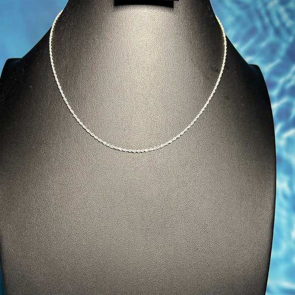 Thin Silver Chain Necklace, 925 Sterling Silver, Jewelry From Mexico, Handmade, Jewelry For Anyone