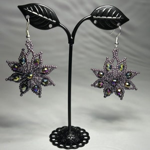 Star Chaquira Earrings, Huichol Jewelry, Mexican Jewelry, Beaded Jewelry, Artisan Jewelry, Handmade, Birthday Gifts, Women&#39;s Jewelry