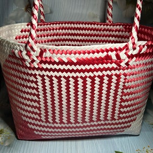 Colorful Synthetic Palm Bag, Handcrafted Bag, Reusable Bag, Unique Birthday Gift, Colorful Multi-Functional Bag, Beach Bag