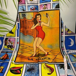 Mexican Loteria Aprons, Kitchen Aprons, Double Layer Aprons, Humorous Aprons, One Size Aprons, Craft Aprons, Birthday Gifts