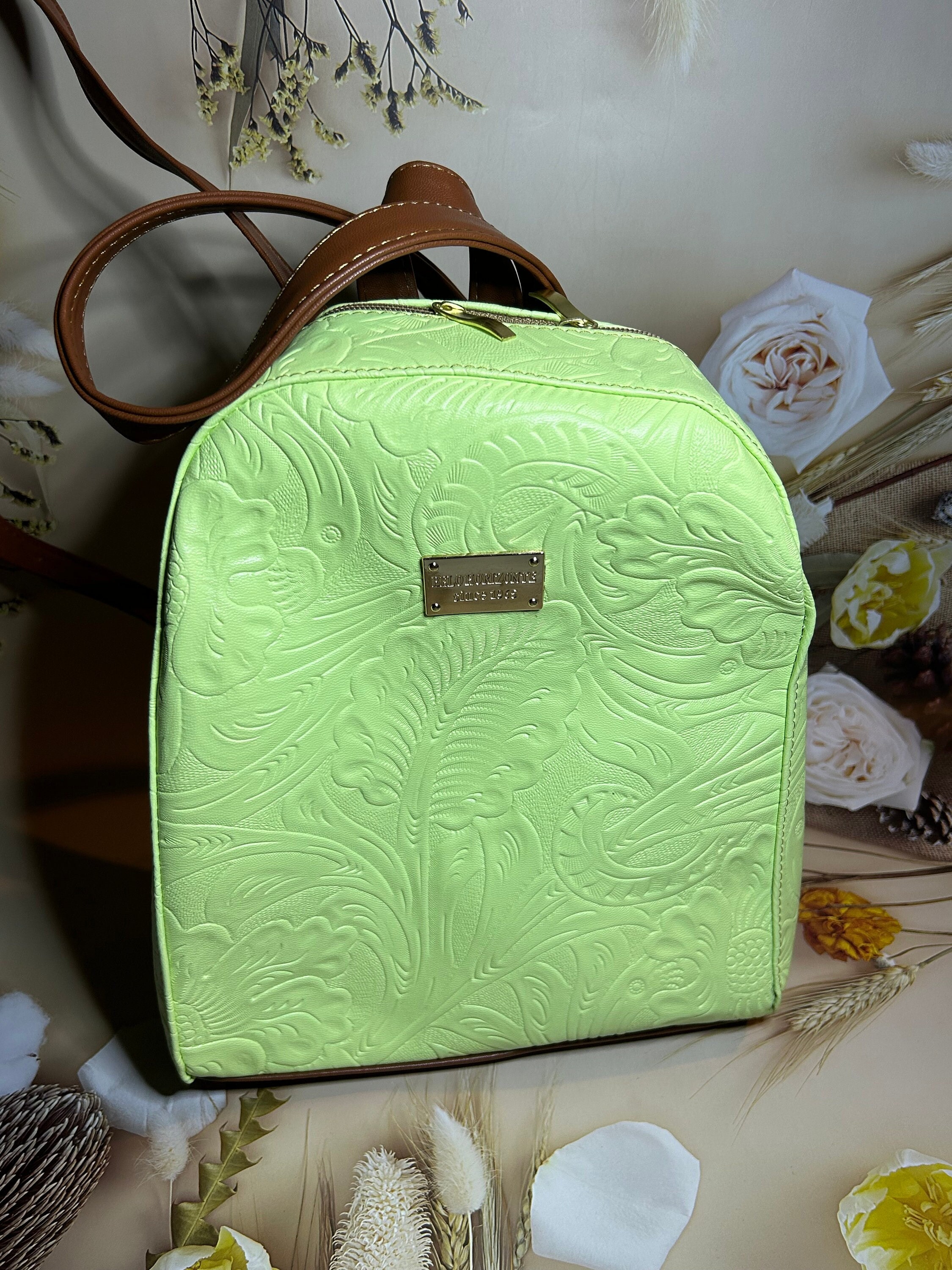 Vegan Embroidered Backpack, Floral Backpack, Crafted in Mexico, vegan backpack Embroidered floral Mexican Backpack NEW/ mochila Mexicana  main image 4